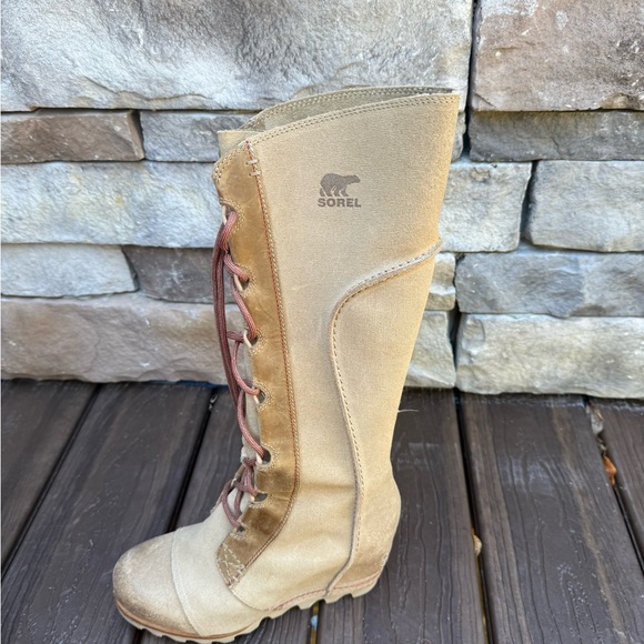Sorel Beige Lace-Up Boots. Cate the great - Picture 7 of 11